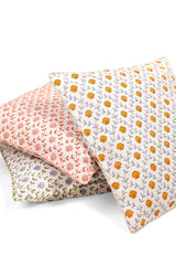 Seashell Blockprint Pillow — Orange: Pillow Cover