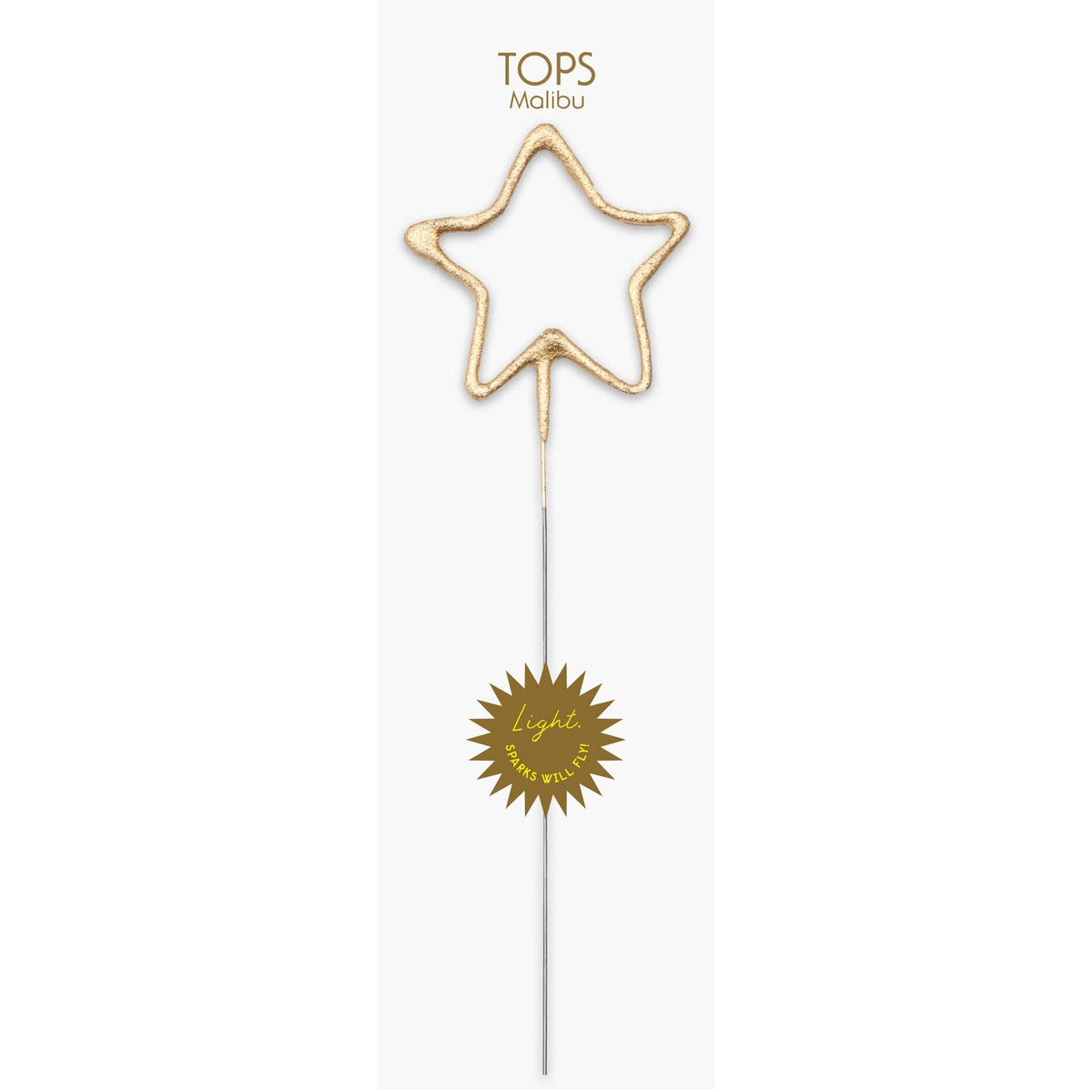 Gold Star Sparkler Wand 8"