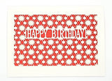 Happy Birthday - Star pattern: Aqua / A2