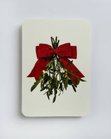 Mistletoe Bow Christmas Greeting Card | Christmas Card