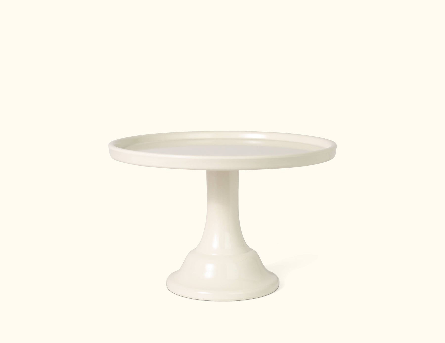 Melamine Cake Stand Small Linen White