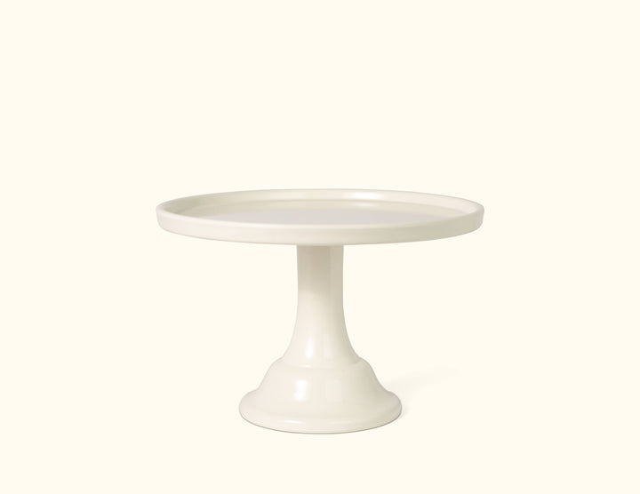 Melamine Cake Stand Small Linen White