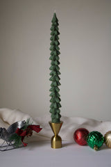 Christmas Tree Taper Candle Moss