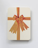 Yellow & Blue Bow Greeting Card | Birthday Card