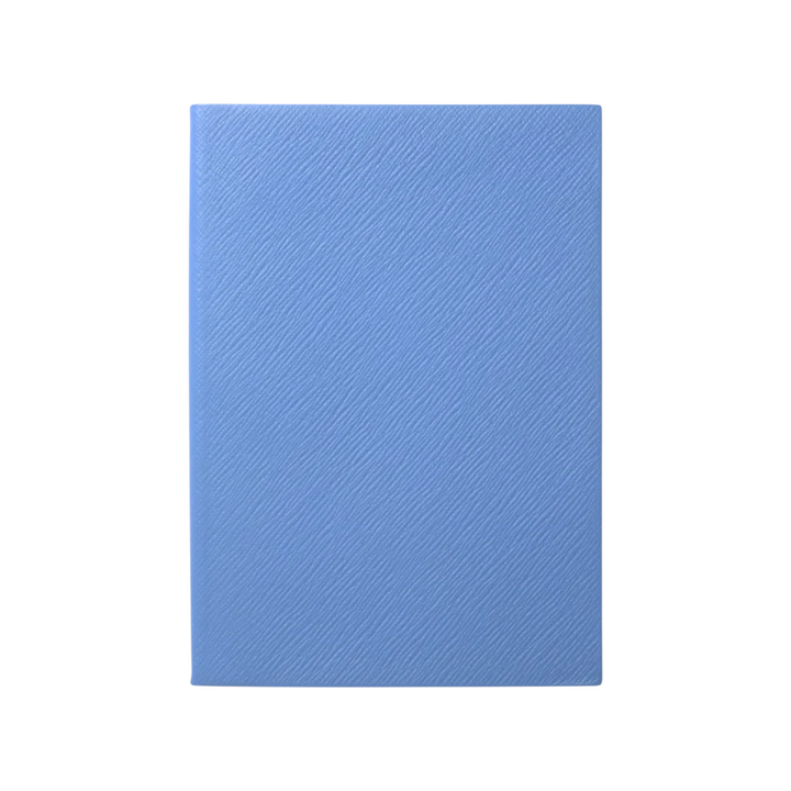 The Tiny Finch blue Soho notebook in cross grain calf skin leather with a textured finish