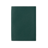 The Tiny Finch green Soho notebook in cross grain calf skin leather with a luxurious textured finish.