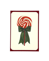 Peppermint Cream Ribboned Lollies Greeting Card | Birthday: Ivory