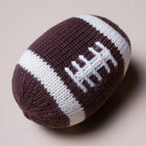 Organic Baby Toy - Football Rattle (Handmade): 4.5"h X 2.5"w