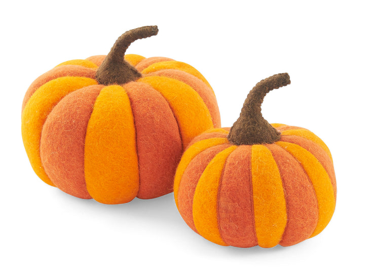 Hand Felted Pumpkin Duo
