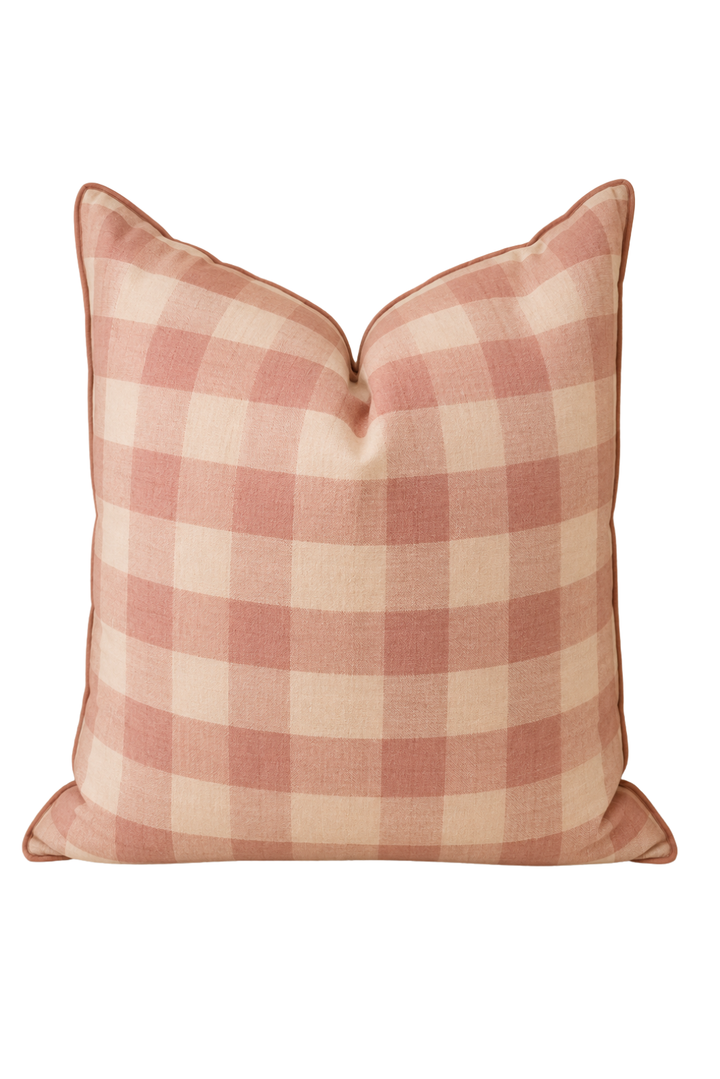 Pillow Gingham Rose 25x25