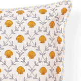 Seashell Blockprint Pillow — Orange: Pillow Cover