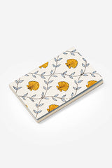 Seashell A6  Blockprint Notebook in Orange