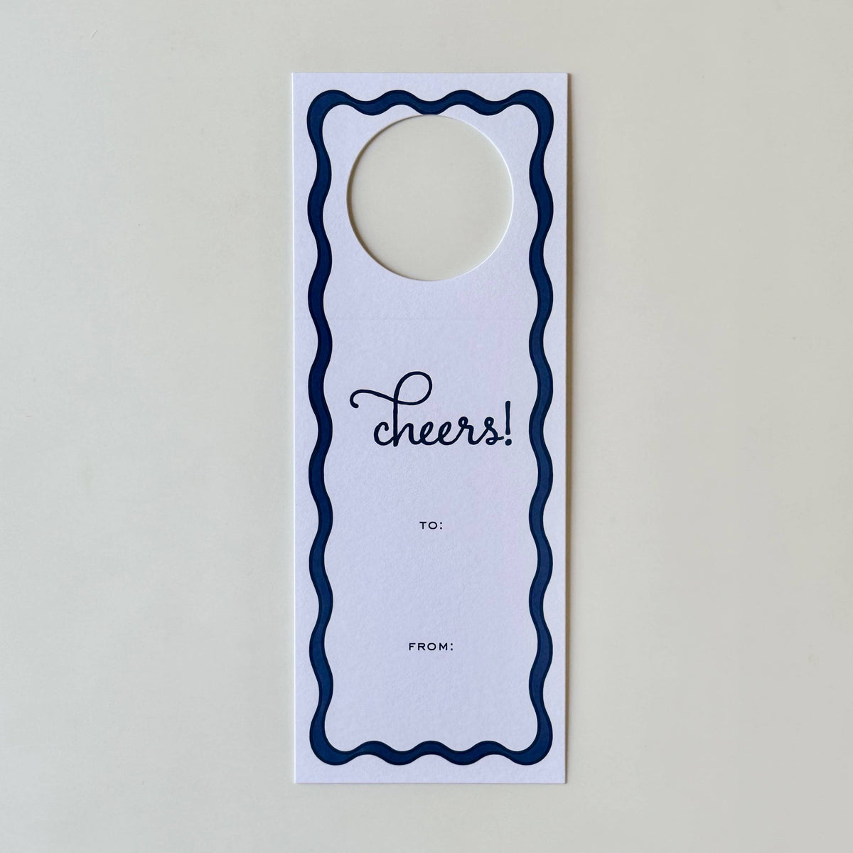 Wine Tag Ribbon Navy