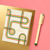 Rainbow Ribbon | Gold Foil Birthday Card