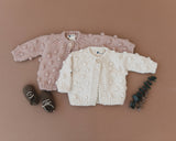 Popcorn Cardigan Blush 2-3y