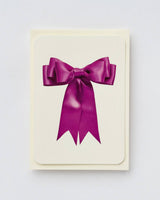 Fuchsia Bow Greeting Card | Birthday Card | Luxury Cards