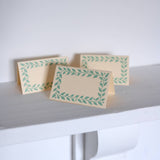 Pack of Twelve Aquamarine Place Cards
