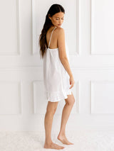 Madeline White Cotton Nightgown: XXL