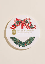Holiday Christmas Wreath Coasters