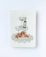 Wedding Cake Topper Champagne Greeting Card | Engagement