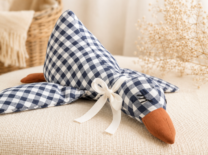 Grace the Goose Blue Plaid