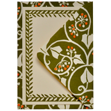 Set of Notecards and Envelopes Ivy Swamp Green and Orange