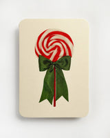 Peppermint Cream Ribboned Lollies Greeting Card | Birthday: Ivory