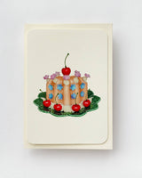 Saffron Cream Blancmange Greeting Card | Birthday Card