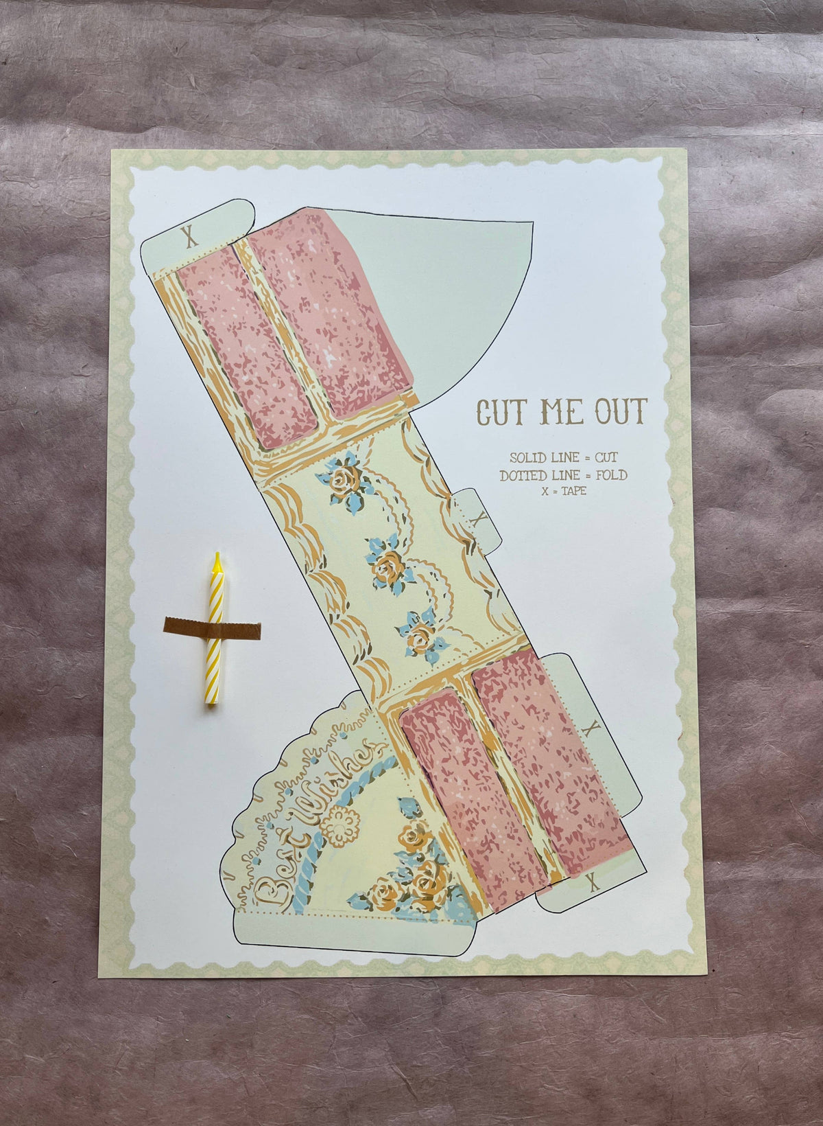 "Piece of Cake" Box: Yellow