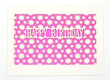 Happy Birthday - Star pattern: Fuchsia / A2