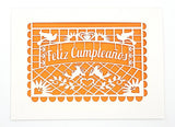 Feliz Cumpleanos - Papel Picado: Light Blue / A2