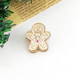Mini Hair Clip Gingerbread Man