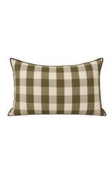 Pillow Gingham Khaki 16x24