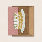 Birthday Greetings Card: Pink Cake