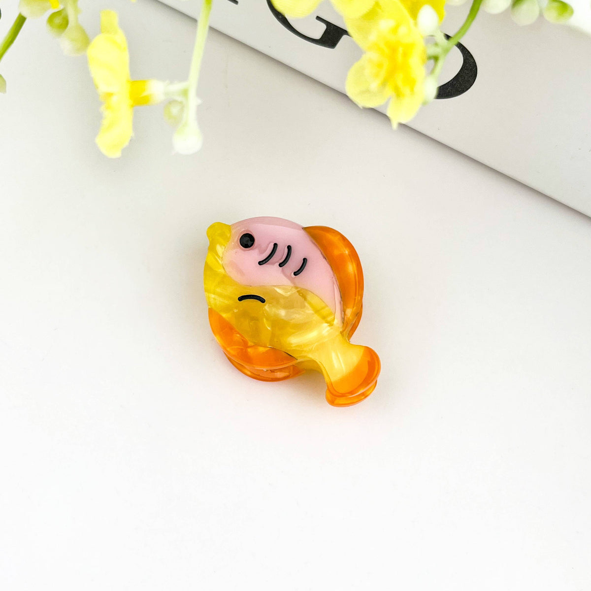 Mini Hair Clip Orange Fish