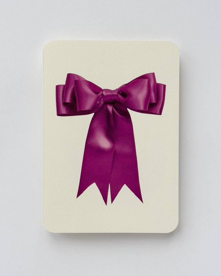 Fuchsia Bow Greeting Card | Birthday Card | Luxury Cards