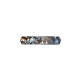 The Tiny Finch No. 3 Heirloom barrette in blue horn Italian acetate with a polished finish for all hair types.