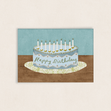 Birthday Greetings Card: Blue Cake