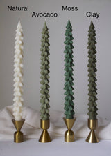 Christmas Tree Taper Candle Moss