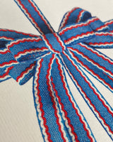 Blue, Red & White Bow Greeting Card | Birthday Card