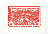 Feliz Cumpleanos - Papel Picado: Orange / A2