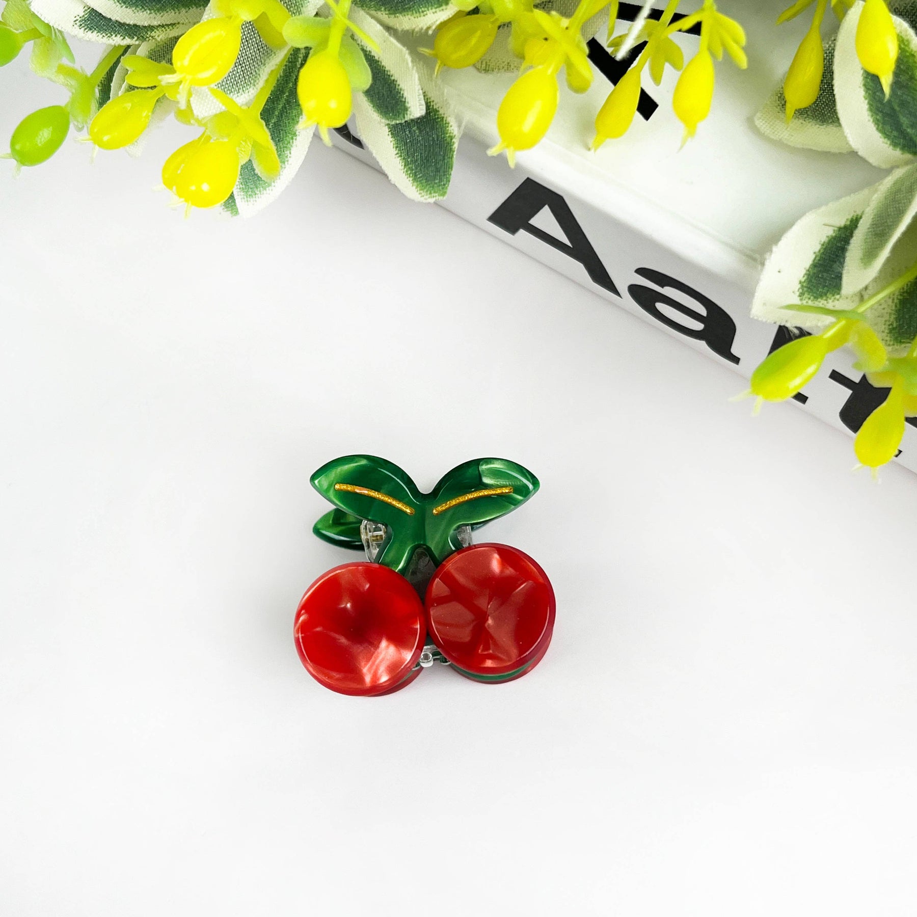Mini Hair Clip Cherry