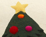 Christmas Tree with Ornaments Hand Felted Wool Pillow: Pillow Cover Only