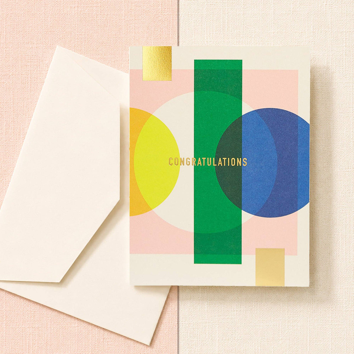Geometric Congratulations | Gold Foil Card