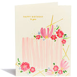 Painterly Birthday Cake | Gold Foil Birthday Card
