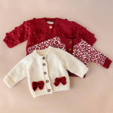 Popcorn Cardigan Red 2-4y