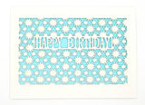 Happy Birthday - Star pattern: Aqua / A2