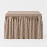 Mahjong Game Tablecloth Linen Brown Mini Gingham