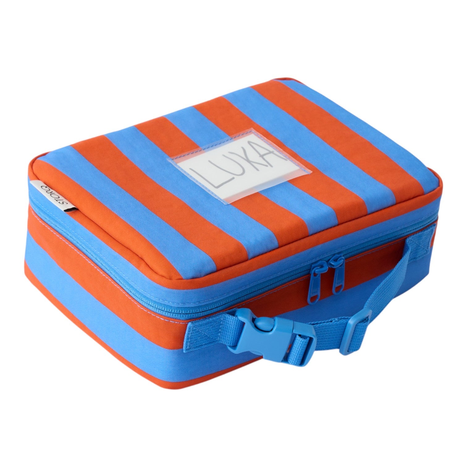 Cool Kid Lunch Box Blue & Rust Stripe