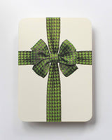 Green Houndstooth Bow Greeting Card | Birthday Card